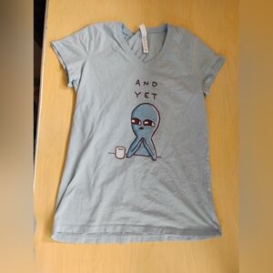Strange Planet "And Yet" Cute Alien Junior T-shirt Size XL